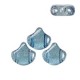Ginko Leaf Beads 7.5x7.5mm Luster transparent blue